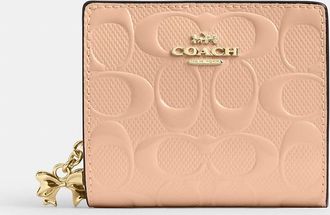 Coach Snap Wallet In Signature Leather With Charm