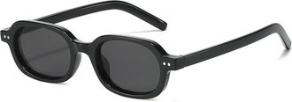 Generic Small Frame Mens Outdoor Sunglasses Vacation Sports Womens Commuting Sun Glasses(Black)