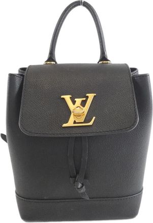 Louis Vuitton Black Leather Backpack (Pre-Owned)