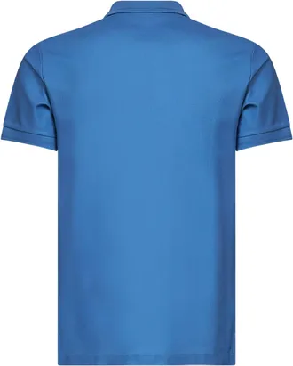 Burberry Mens Polo Shirt Pool Blue Cotton Light T-shirts And Polos