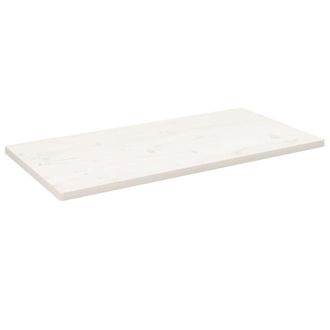 Berkfield Home Table Top White 110x60x2.5 cm Solid Wood Pine Rectangular