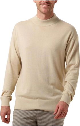 Scotch & Soda Relaxed Fit Mock Neck Sweater - Heren - Coltruien - Beige - XL - Truien & Vesten