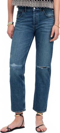 Madewell Dean Easy Straight Crop Jeans In Labette Wash
