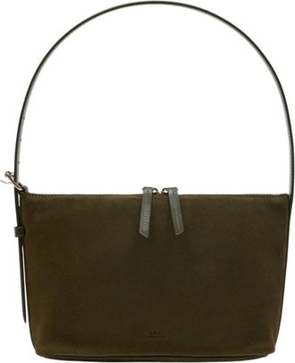 A.P.C. Vera Schoudertas - Dames - Schoudertassen - Groen - ONE Size - Katoen - Tassen