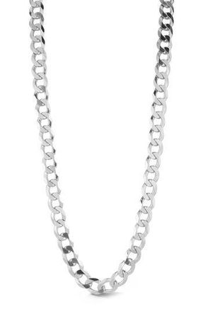Yield of Men Mens Sterling Silver 9mm Curb Chain Necklace at Nordstrom Rack, Size 24