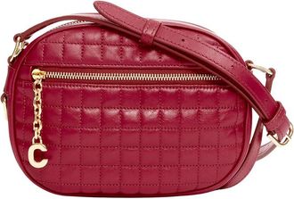 Celine Celine Red Quilted Leather Hedi Slimane 2019 C Charm Small Crossbody Camera Bag, Never Carried (Authentic Pre-Loved)