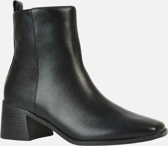 XY London Womens XY London Womens/Ladies Angela Square Toe Low Heel Ankle Boots - Black - Size: 4