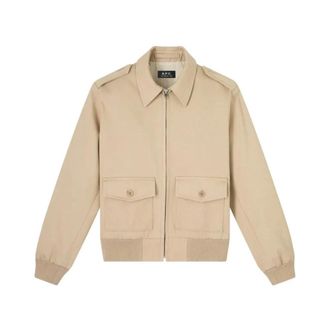 A.P.C. Police Flap-Pocket Jacket - female - A.P.C. - Bomber Jackets - Beige - S - Jackets
