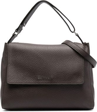 Orciani logo-lettering leather bag - women - Calf Leather - One Size - Brown