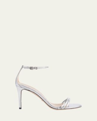 Gucci Ilse Metallic Leather Sandals