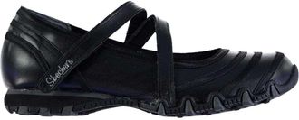 Skechers Riboneer-leren schoenen met traagschuim voor dames (Zwart)