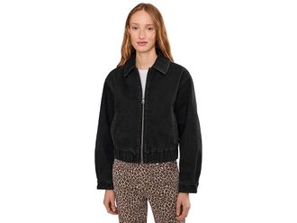 Levi's Laydown Collar Bomber Womens Jacket Black Wash : XS, Cotton