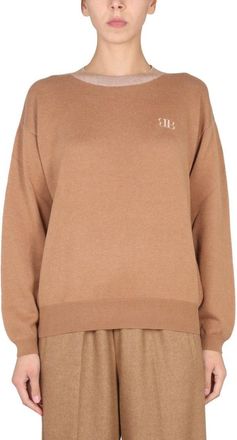 Ballantyne Cross-Neck Long-Sleeved Shirt With Embroidered Logo
