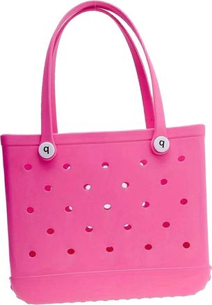 Generic EVA Tote Bag Lightweight Durable Water Resistant with Ventilated Drainage Holes for Beach Use and Supermarket Shopping (Pink, 18.11 &times; 8.66 &times; 12.60 in)
