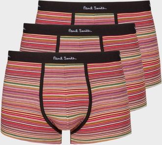 Paul Smith Mens Paul Smith 3-Pack Multi-Stripe Boxer Trunks, Multi colour - Size: 32/33/32