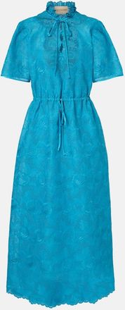 Valentino Abito lungo in pizzo di cotone