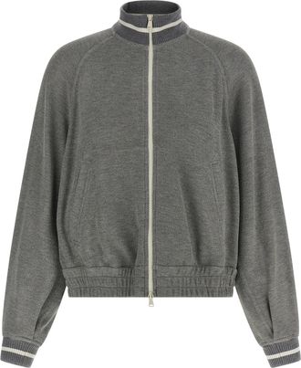 Brunello Cucinelli Sparkling Felpe Silver-Donna