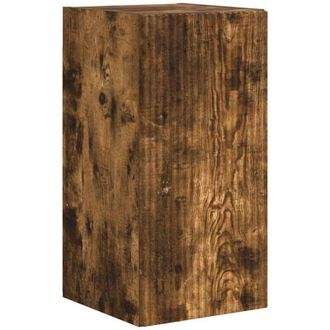 vidaXL Mueble De Tv Montado En La Pared Roble Ahumado 30 X 31 X 60 Cm Vidaxl