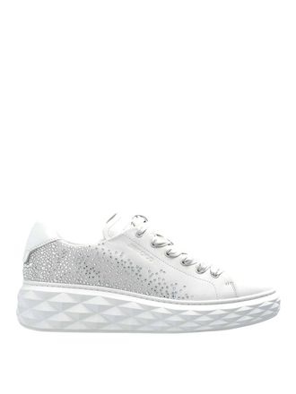 Jimmy Choo London White And Silver Diamond Light Maxi Sneakers