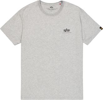 Alpha Industries T-Shirt ALPHA INDUSTRIES Basic T-Shirt SL, Herren, Gr. XXL, grau (grau heather), Obermaterial: 100% Baumwolle, Shirts T-Shirt