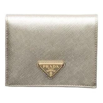Prada (WMNS) PRADA SS26 Small Saffiano Leather Wallet Pyrite 1MV204-QHH-F0846