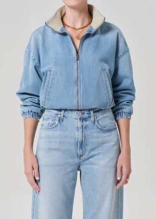 Citizens Of Humanity Bubble Bomber Jacket In Marseille Light Vintage Indigo