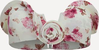 Magda Butrym Sculptural floral-print bandeau Swim Top Female 38