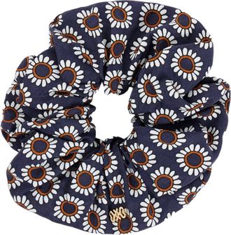 Sandro Floral scrunchie in Deep Blue /Ocher at Nordstrom
