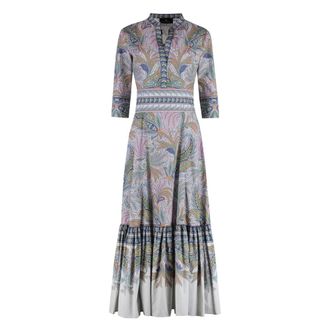 Etro Etro, Maxi Dresses, female, Multicolor, Size: S Paisley Print Cotton Dress