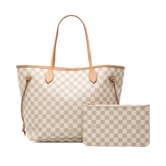 Louis Vuitton Damier Azur Azur White Pvc Leather Tote Bag (Pre-Owned)