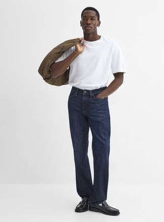 Duer Mens Fleece-lined Tech dark blue jean Straight fit