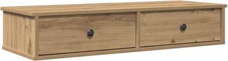 vidaXL Vidaxl - Wall Shelf with Drawers Artisian Oak 100x37.5x19 cm Engineered Wood
