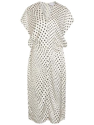 Stella McCartney Stella Mccartney Polka-dot Satin Midi Dress - White - 38 (UK6 / XS)