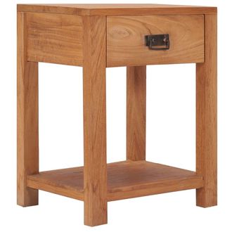 vidaXL Mesita De Noche De Madera Maciza De Teca 35x35x50 Cm Vidaxl