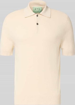 FTC Slim Fit Poloshirt mit Kaschmir-Anteil in Beige, Gr&ouml;&szlig;e 48