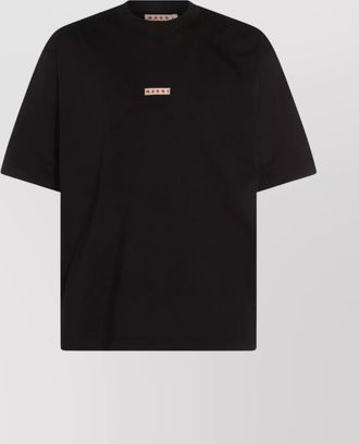 Marni cotton logo-patch relaxed-fit t-shirt