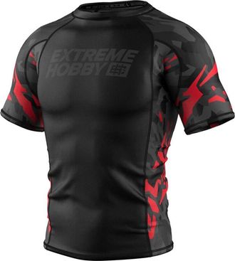 OEM Camiseta De Manga Corta Extreme Hobby Rashguard Black Panther Negro-rojo M