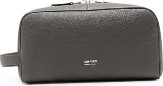 Tom Ford Heuptas - Heren - Toilettassen - Grijs - ONE Size - Leer - Tassen
