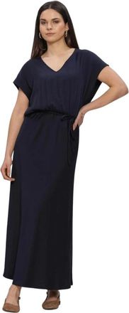 Beaumont Amsterdam Aymee Jurk - Dames - Maxi kleedjes - Blauw - S - Polyester - Kleedjes