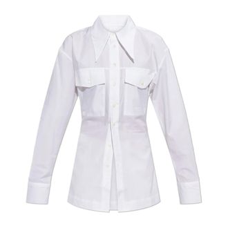 Ami Shirts, female, White, Size: 4XS Sharp Collar Fitted Shirt