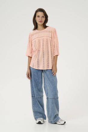 Kaffe Blouse met lange mouwen Regular fit Peach