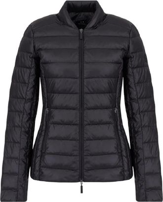 A|X Armani Exchange Glanzende gewatteerde jas - Dames - Gewatteerde jassen - Zwart - XS - Jassen