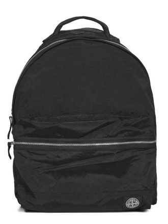 Stone Island Black Lightweight Polyamide Backpack