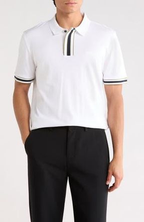 BOSS Parlay Cotton Knit Polo in White at Nordstrom Rack, Size Xxx-Large