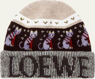 Loewe x Louis Wain Futurist Cat Beanie