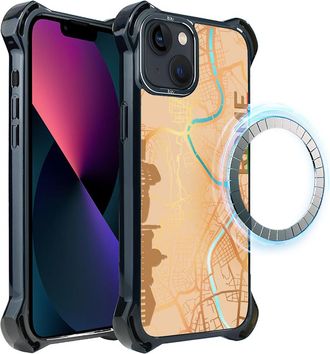 OEM Funda Ibizu Dropguard Ultra Para Iphone 13 Con Magsafe, Mapas Del Mundo, Roma