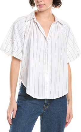 Madewell Shirred Bubble Sleeve Button-Up Shirt