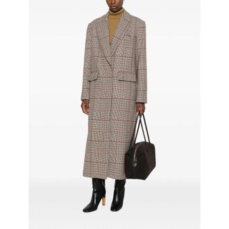 Federica Tosi Checked Wool Coat - Brown