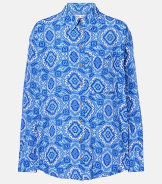 Heidi Klein Mykonos printed silk shirt