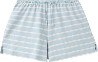 Mango Stripe Cotton Pajama Shorts in Blue at Nordstrom, Size Small